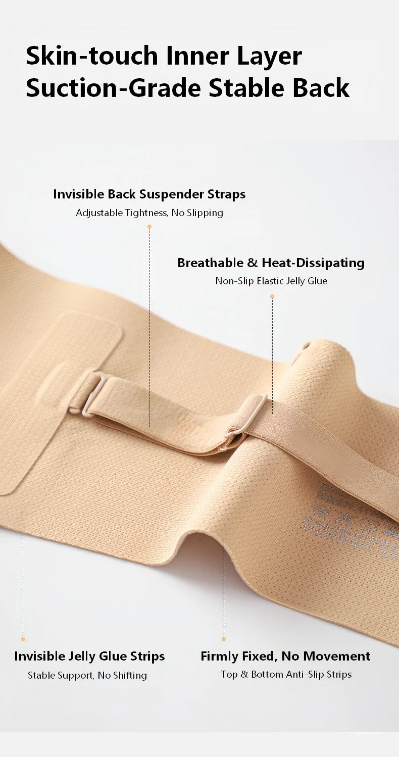 Wireless Strapless Pushup Bra 3D Molded Petal Design