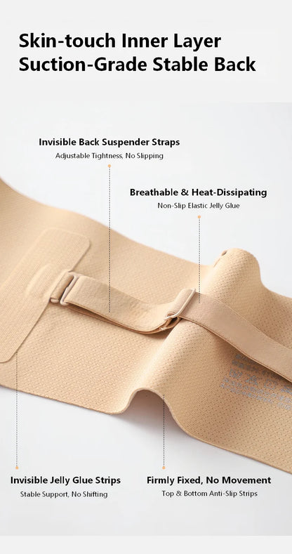 Wireless Strapless Pushup Bra 3D Molded Petal Design
