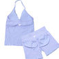 Seamless Lace-Up Bra and Shorts Yoga Set for Women