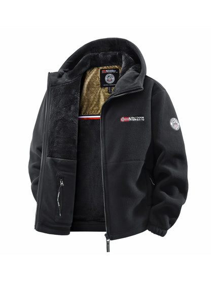 Men's Outdoor Hooded Jacket in Polyester