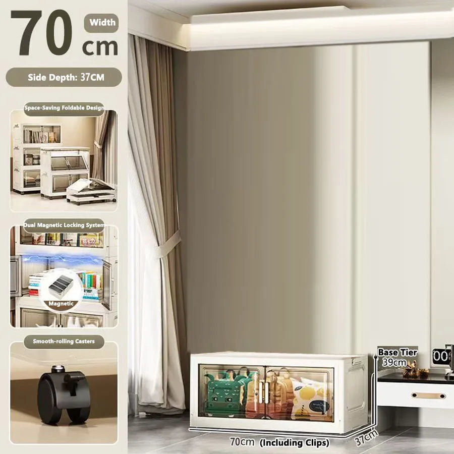 Large Capacity Plastic Folding Storage Cabinet