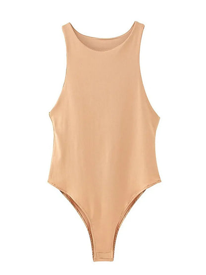 Summer Solid Sexy Bodycon Women Bodysuit Green Slim