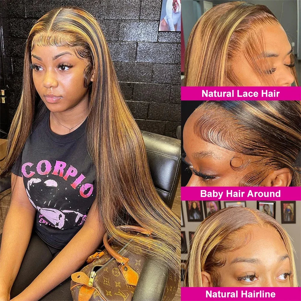 Blonde Ombre Brazilian Human Hair Lace Front Wig