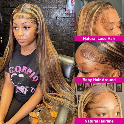 Blonde Ombre Brazilian Human Hair Lace Front Wig