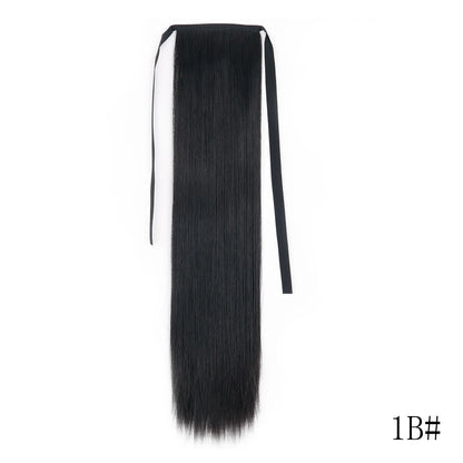 Long Straight Clip-in Ponytail Hair Extension Black