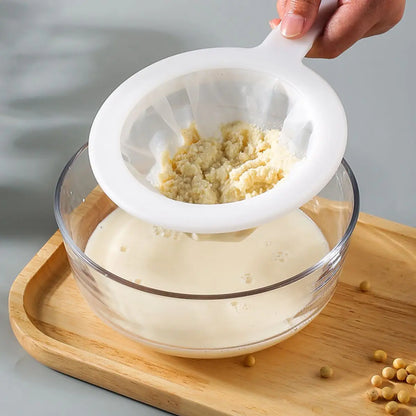 Nylon Mesh Kitchen Nut Milk Filter Spoon