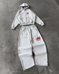 Men's Gray Casual Tracksuit with Hoodie and Jogger Pants
