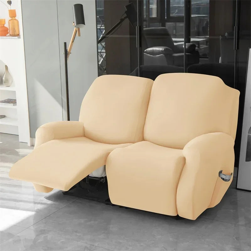 Soft Polyester Recliner Sofa Cover Solid Color