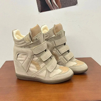Women's Genuine Leather Ankle Boots with Hidden Heel
