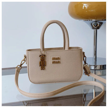 Women's Small Square Nylon Shoulder Bag for Mobile Phone