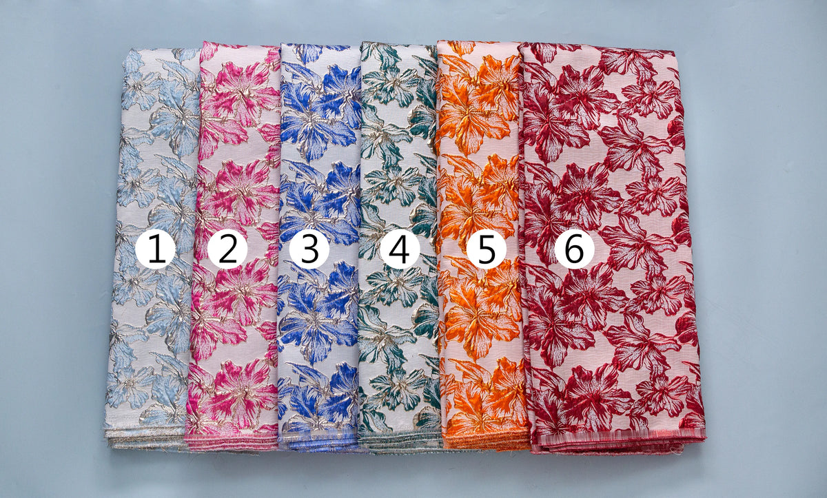 Nigerian Jacquard Brocade Lace Fabric 5 Yards