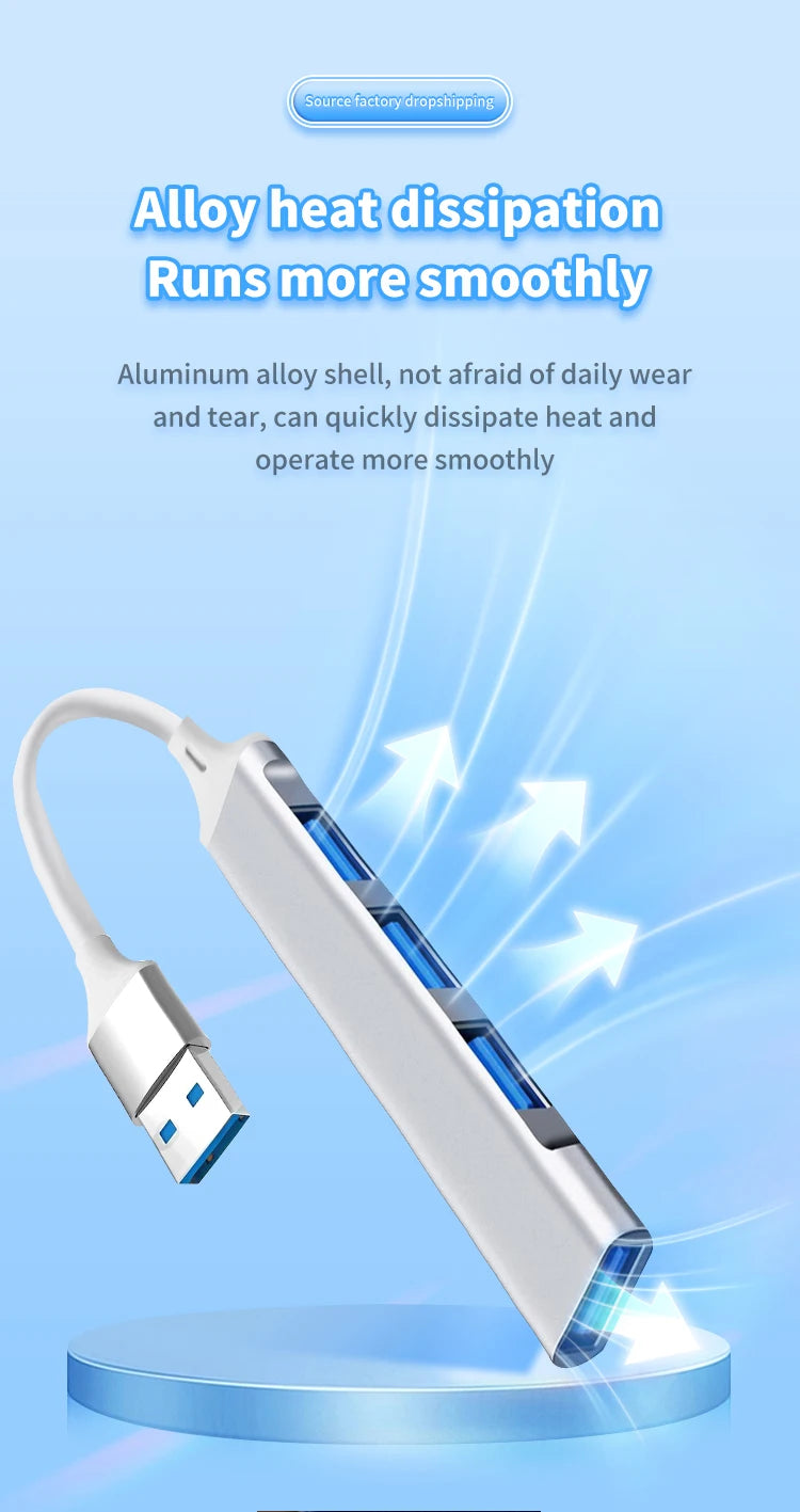 4-in-1 USB C Hub 3.0 Multi-Port Adapter