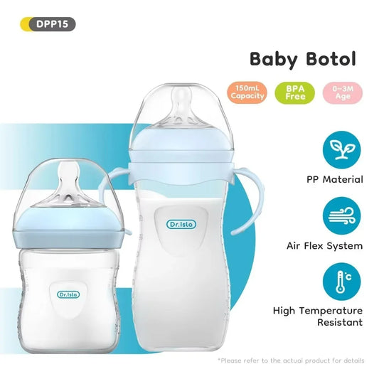 Baby Bottle with Handle 150ml BPA-Free Silicone