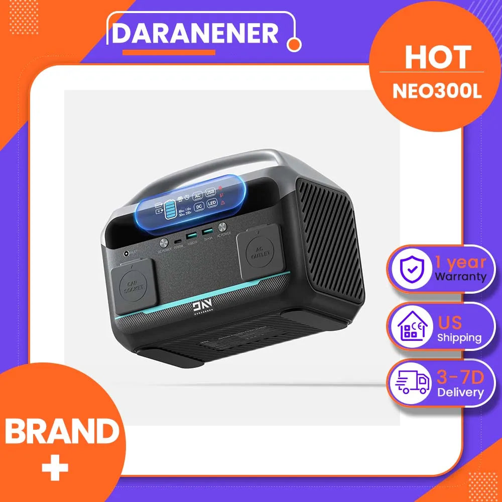 DaranEner NEO300L Portable Power Station – 288Wh
