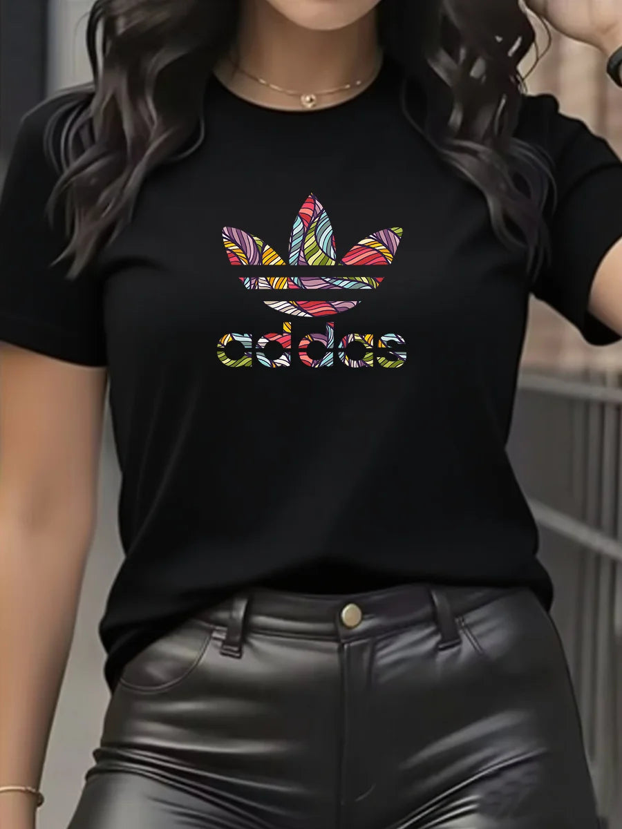 Cotton Round Neck T-Shirt for Women Slim Fit