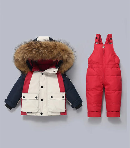 Warm Down Jacket Parka Snowsuit for Kids