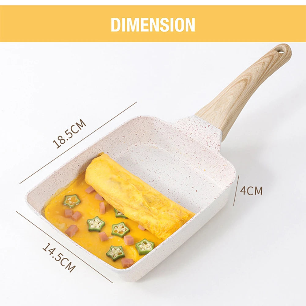 Nonstick Japanese Omelette Pan with Detachable Handle