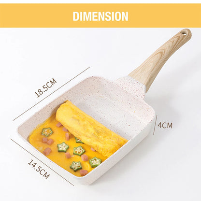 Nonstick Japanese Omelette Pan with Detachable Handle