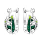 S925 Sterling Silver Iris Flower Hoop Earrings for Women