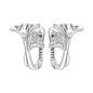 S925 Sterling Silver Iris Flower Hoop Earrings for Women