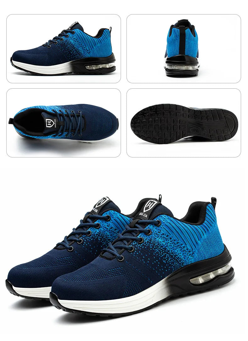 Steel Toe Blue Work Shoes for Men and Women