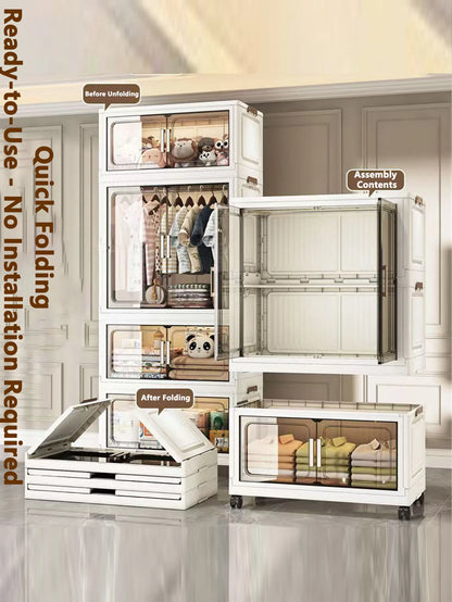 Multi-Layer Plastic Storage Cabinet for Home Use