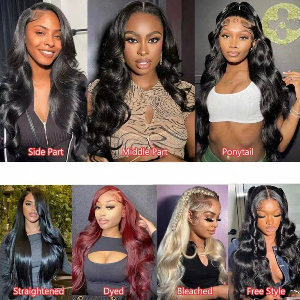 40 Inch Body Wave Human Hair Wig Natural Black