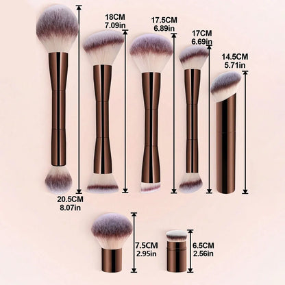7pcs Makeup Brush Set with Wool Fiber Bristles