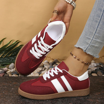 Women Lace-Up Casual Sneakers Breathable Tennis Shoes