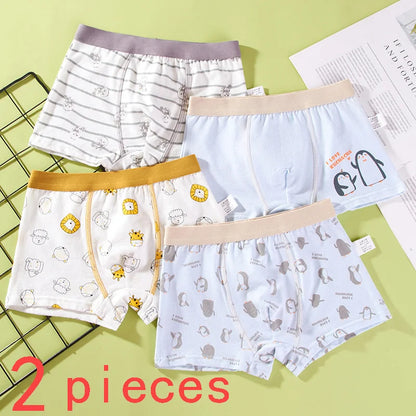 Boys Cotton Cartoon Print Boxer Briefs