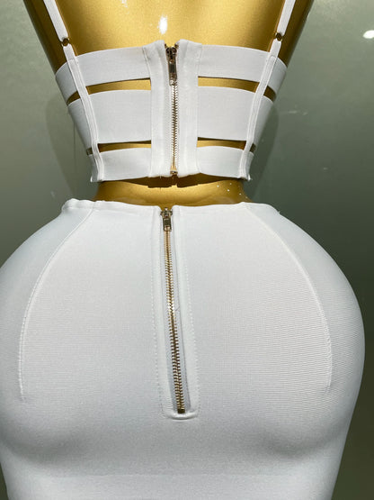 Women Sexy Bandage Tops and Pencil Skirt Set