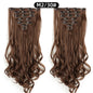 22 Inch Curly Wavy Clip In Hair Extensions Synthetic