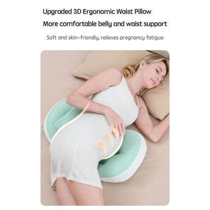 Pregnancy Pillow with Auxiliary Cotton Waist Support