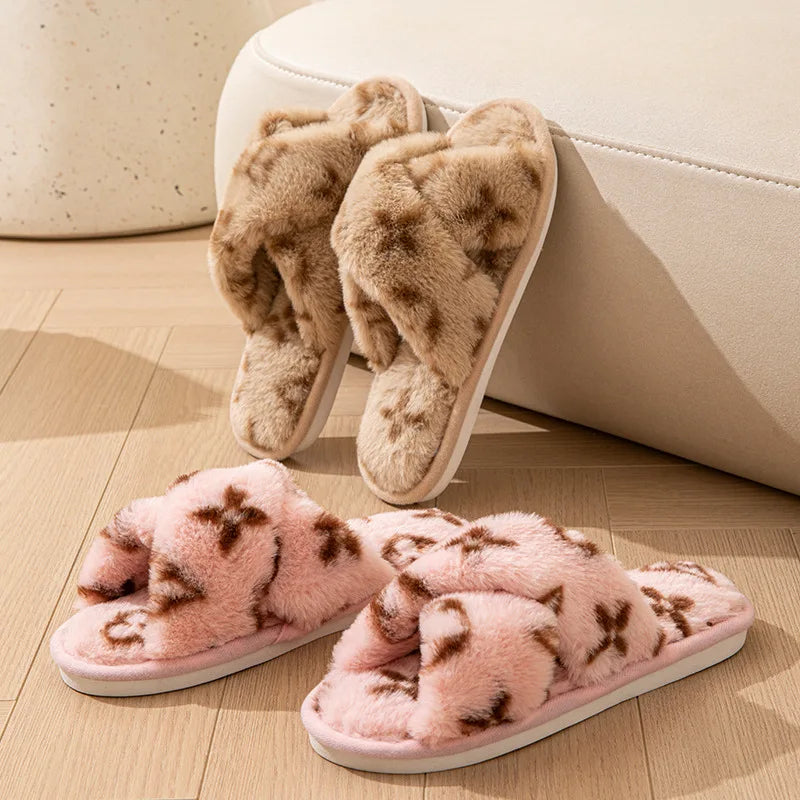 Fluffy Women's Indoor Fuzzy Fur Slippers