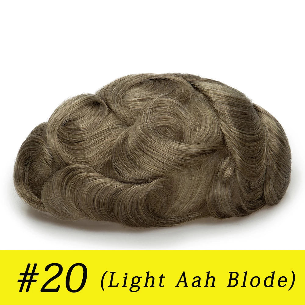 Thin Skin 0.03mm Natural Hair Toupee for Men