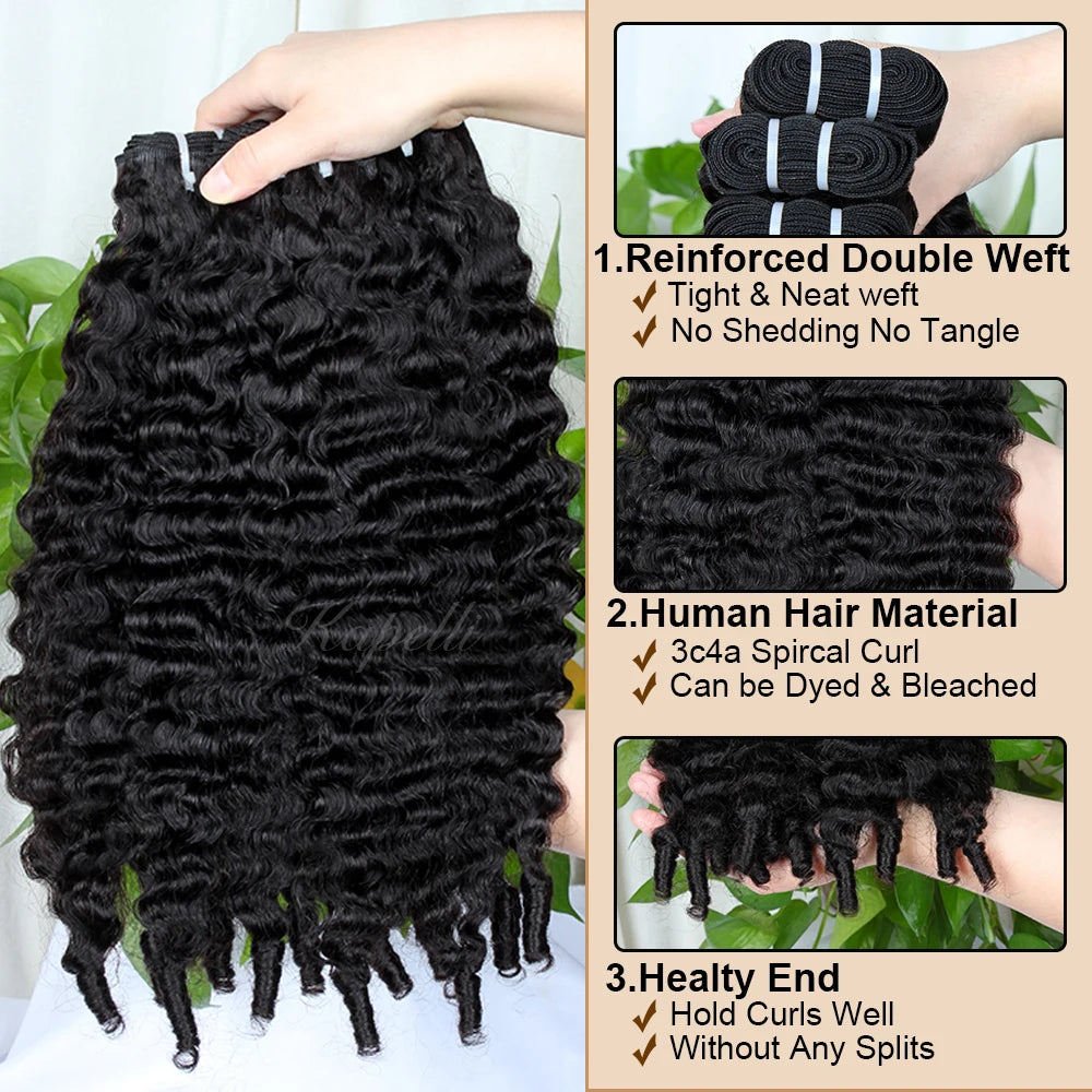30 Inch 15A Burmese Curly Human Hair Bundles