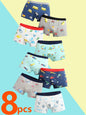 Boys Cotton Boxer Briefs with Dinosaur Print