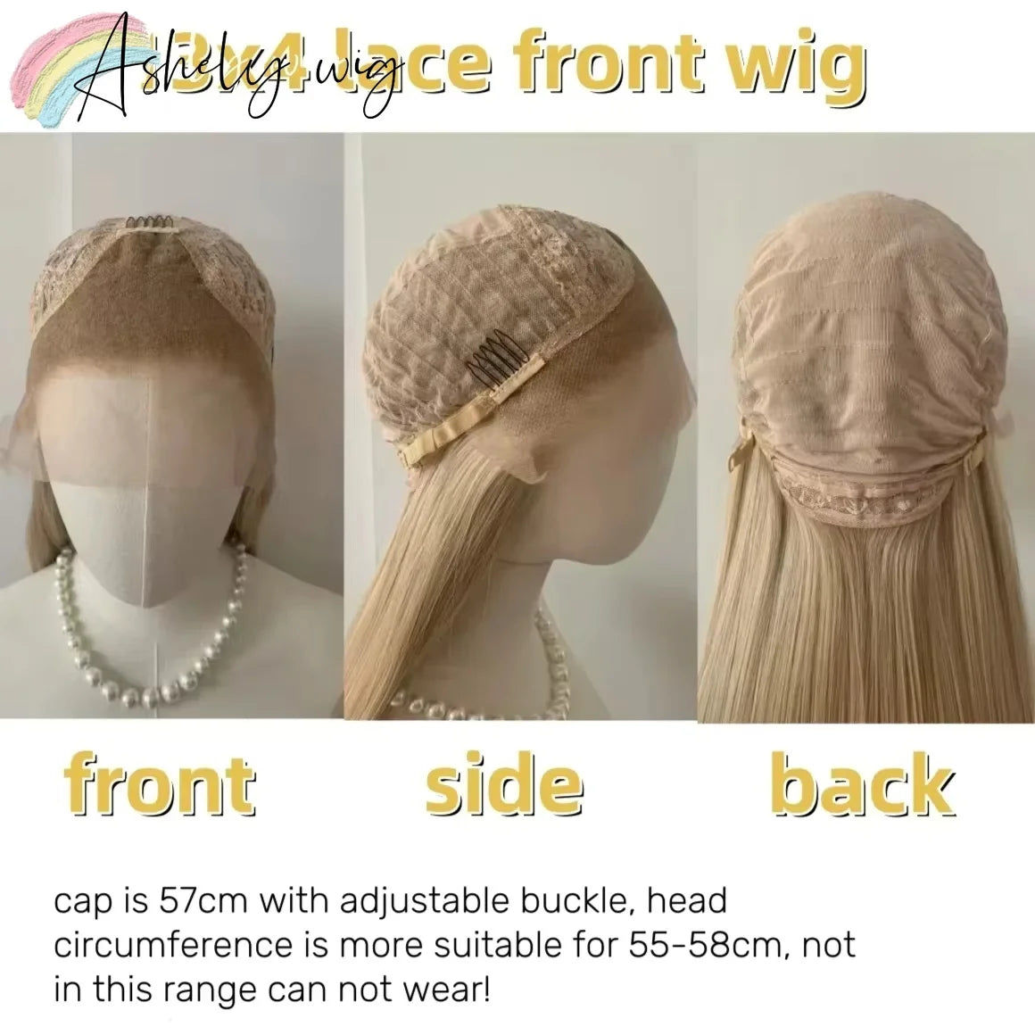 Platinum Lace Front Wig Long Straight White Cosplay Wig