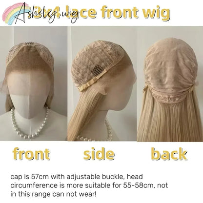 Platinum Lace Front Wig Long Straight White Cosplay Wig