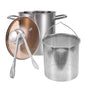 3L Stainless Steel Deep Fryer Pot with Lid and Basket