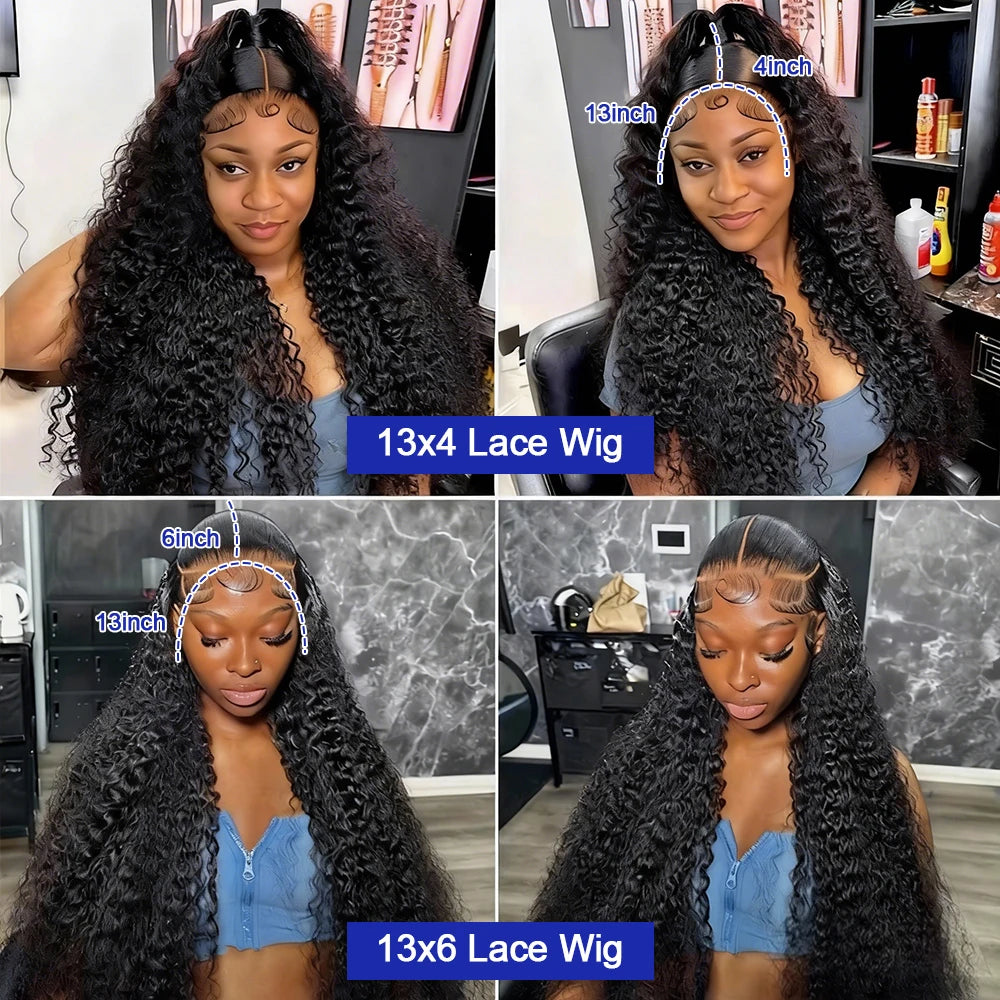 Jerry Curly 13x6 HD Lace Front Human Hair Wig 40 Inch