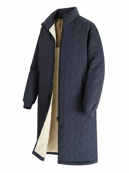 Mid-Length Quilted Padded Jacket for Men