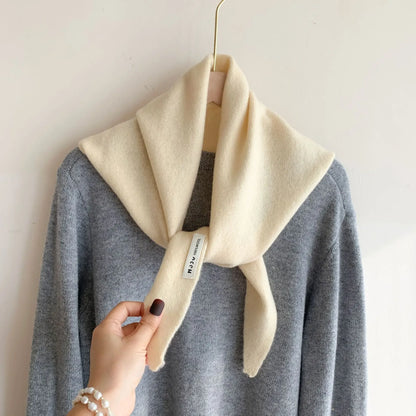 Wool Triangle Scarf for Women - Multi-functional Knitted Scarf