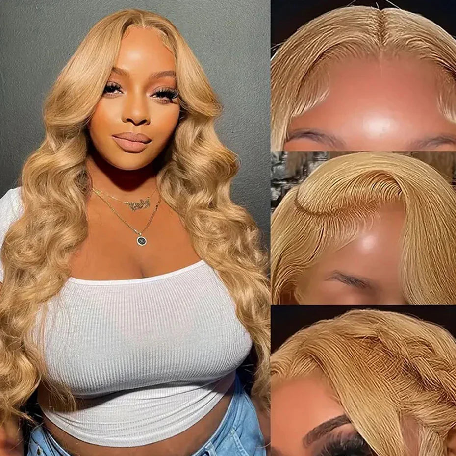 Ash Blonde Body Wave Lace Frontal Wig Human Hair