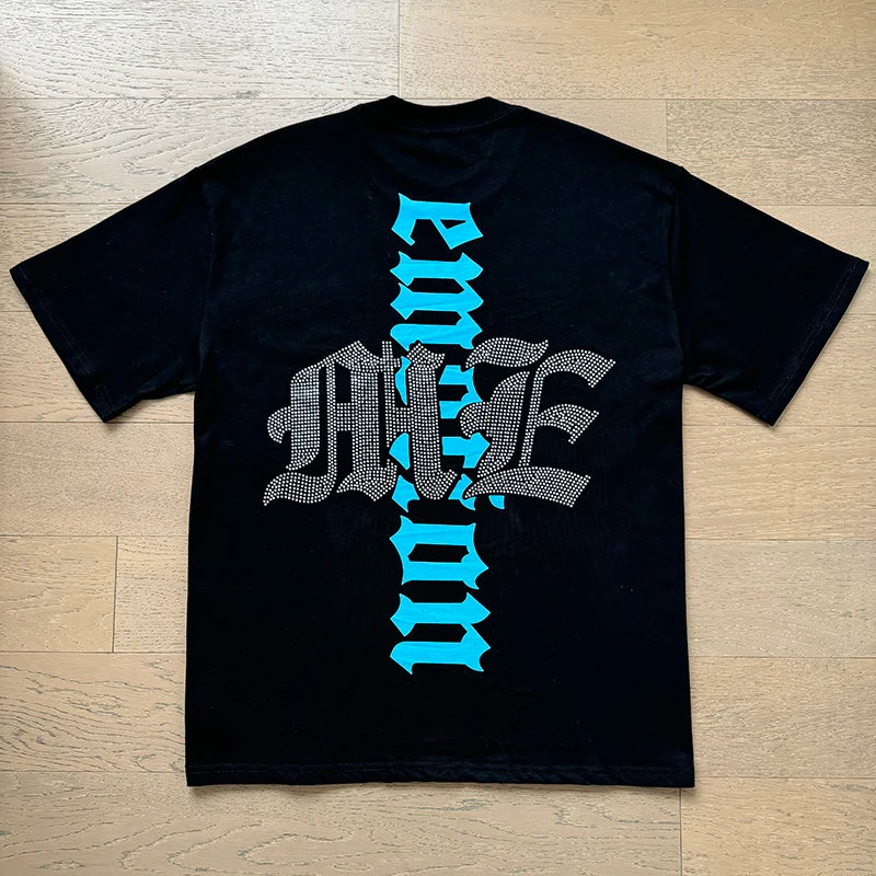 Mixed Emotion Cotton T-Shirt for Couples with Angel Print