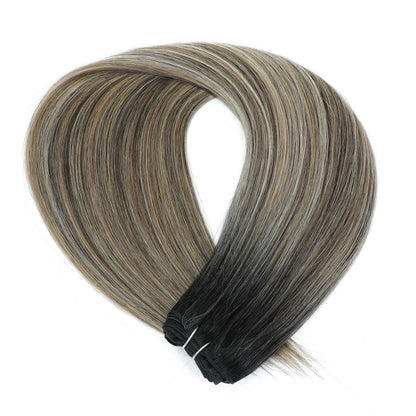 30 Inch Bone Straight Synthetic Hair Bundles Piano Blonde Ombre