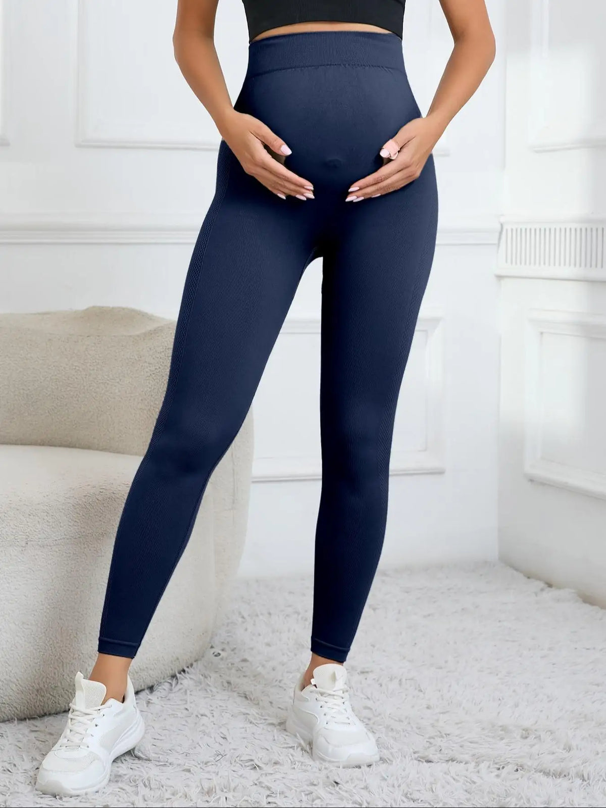 Womens Maternity Leggings Over Soft Polyester Activewear