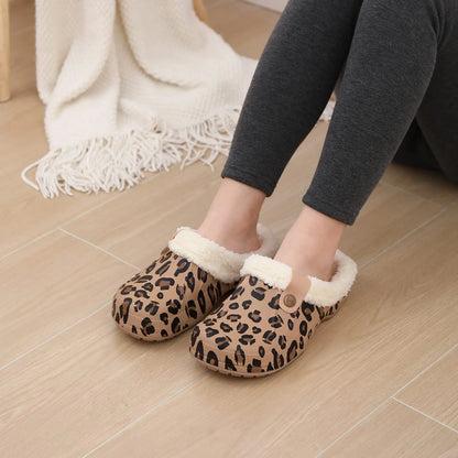 Litfun Winter Plush Furry Clogs Slippers for Women