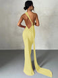 Hugcitar One Shoulder Backless Maxi Dress Women