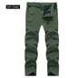 Men's Winter Soft Shell Hiking Pants with Fleece Lining